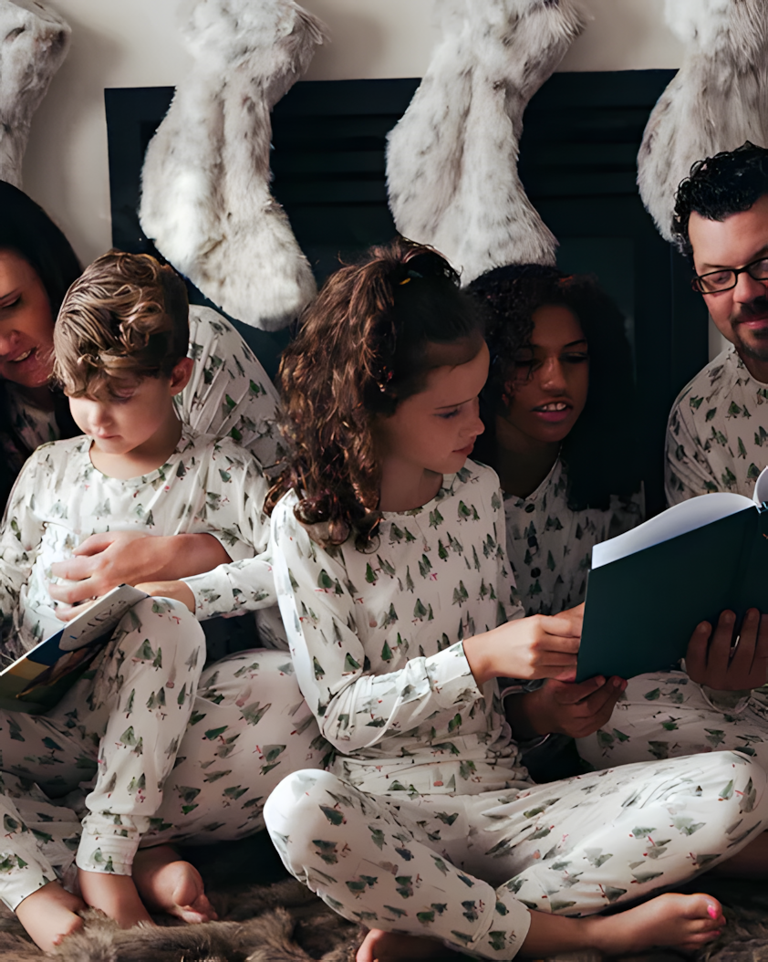 Leafy Dreams-Family Matching Christmas Pajamas