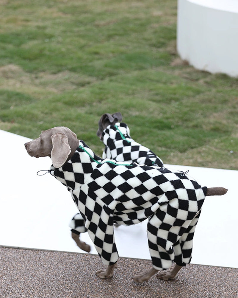 Checkerboard Charisma-Dog Warm Clothes