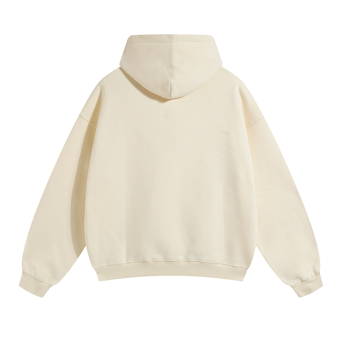 Cream&Pink-350gsm Thick Cotton Oversized hoodie sweatshirt pants sets