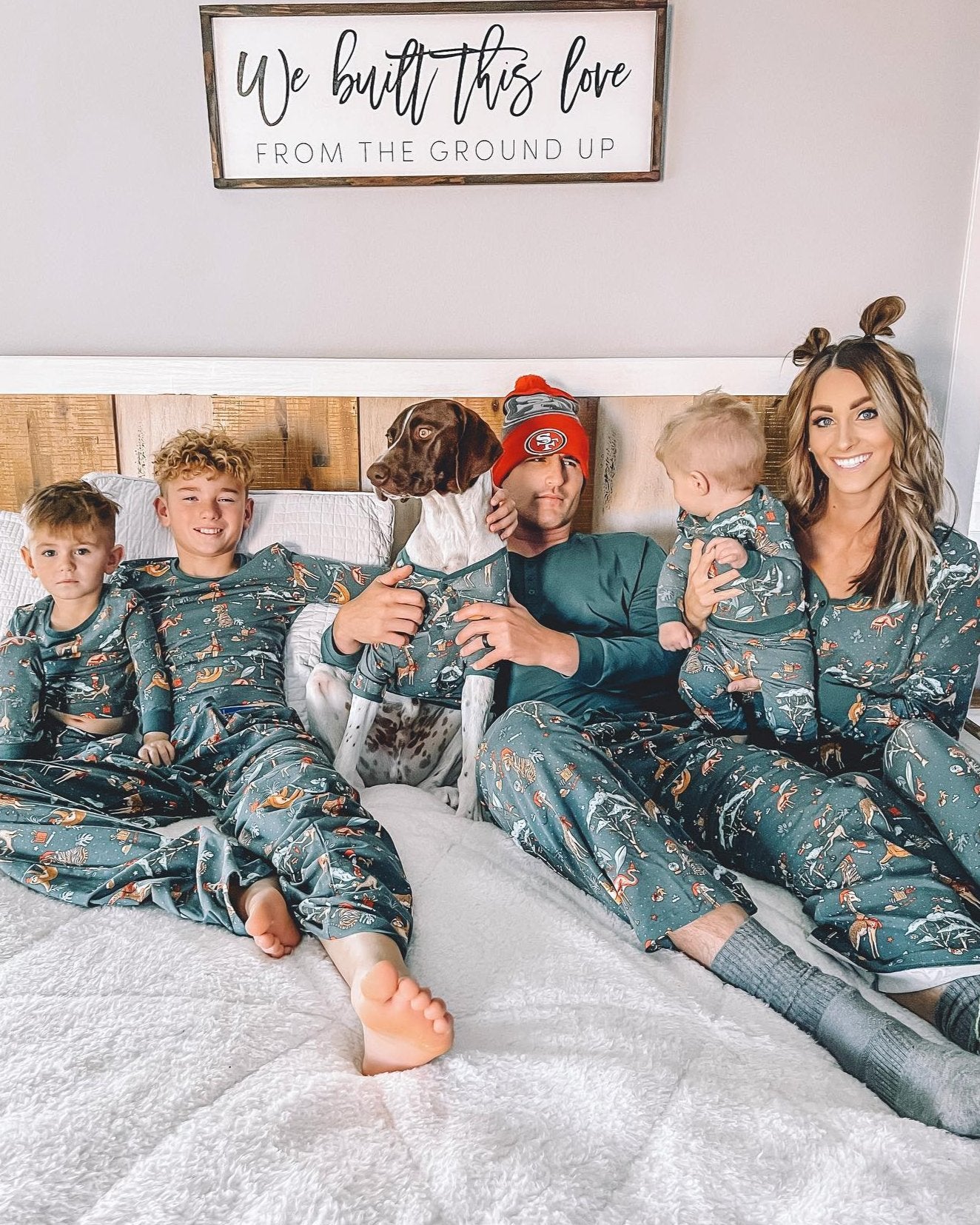 Green Zoo-Family Matching Christmas Pajamas