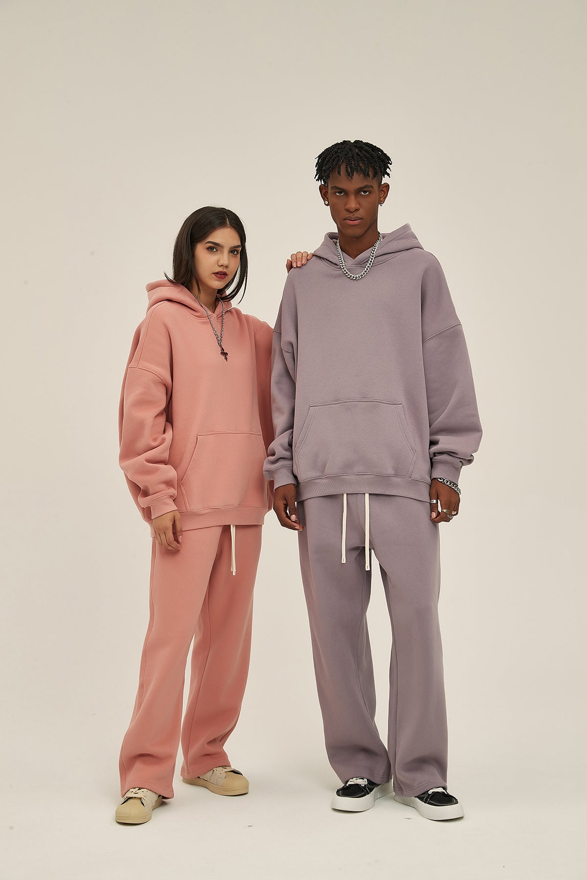 Violets&Blush-350gsm Thick Cotton Oversized hoodie sweatshirt pants sets