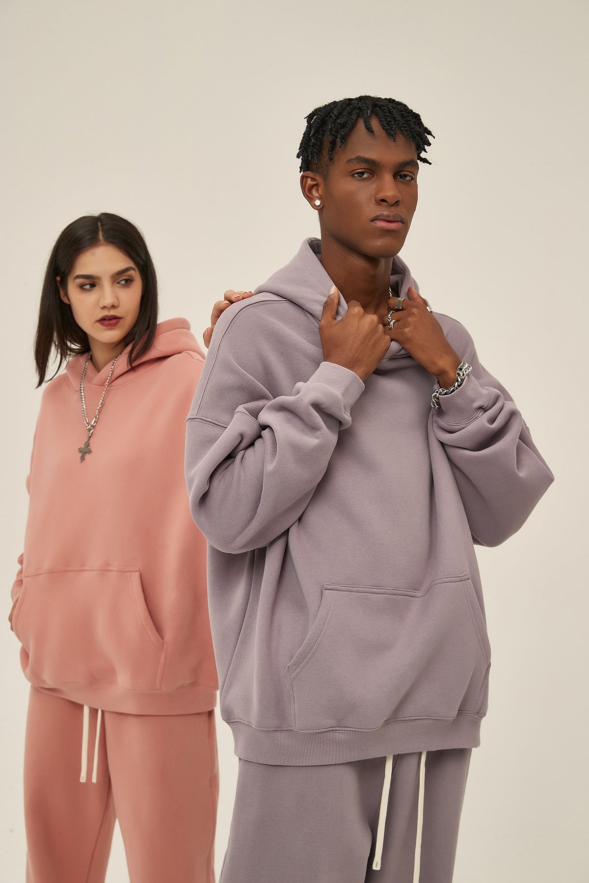 Violets&Blush-350gsm Thick Cotton Oversized hoodie sweatshirt pants sets