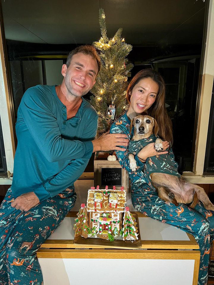 Green Zoo-Family Matching Christmas Pajamas