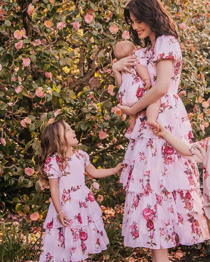 Boho Flower-matching mommy and me easter dresses