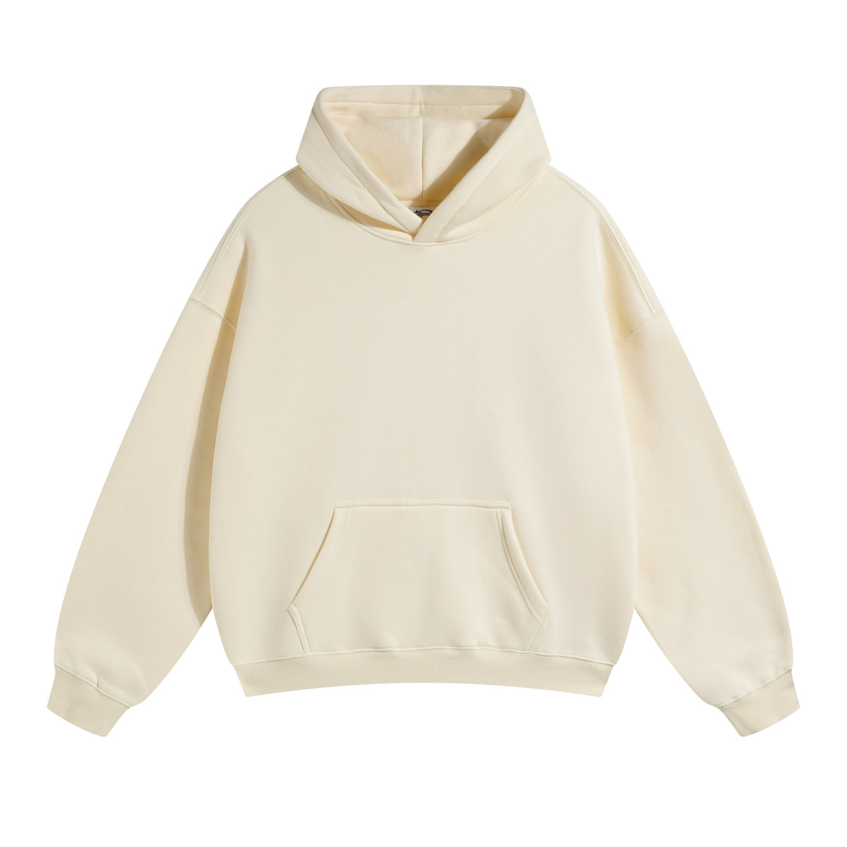 Cream&Pink-350gsm Thick Cotton Oversized hoodie sweatshirt pants sets