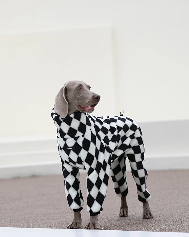Checkerboard Charisma-Dog Warm Clothes