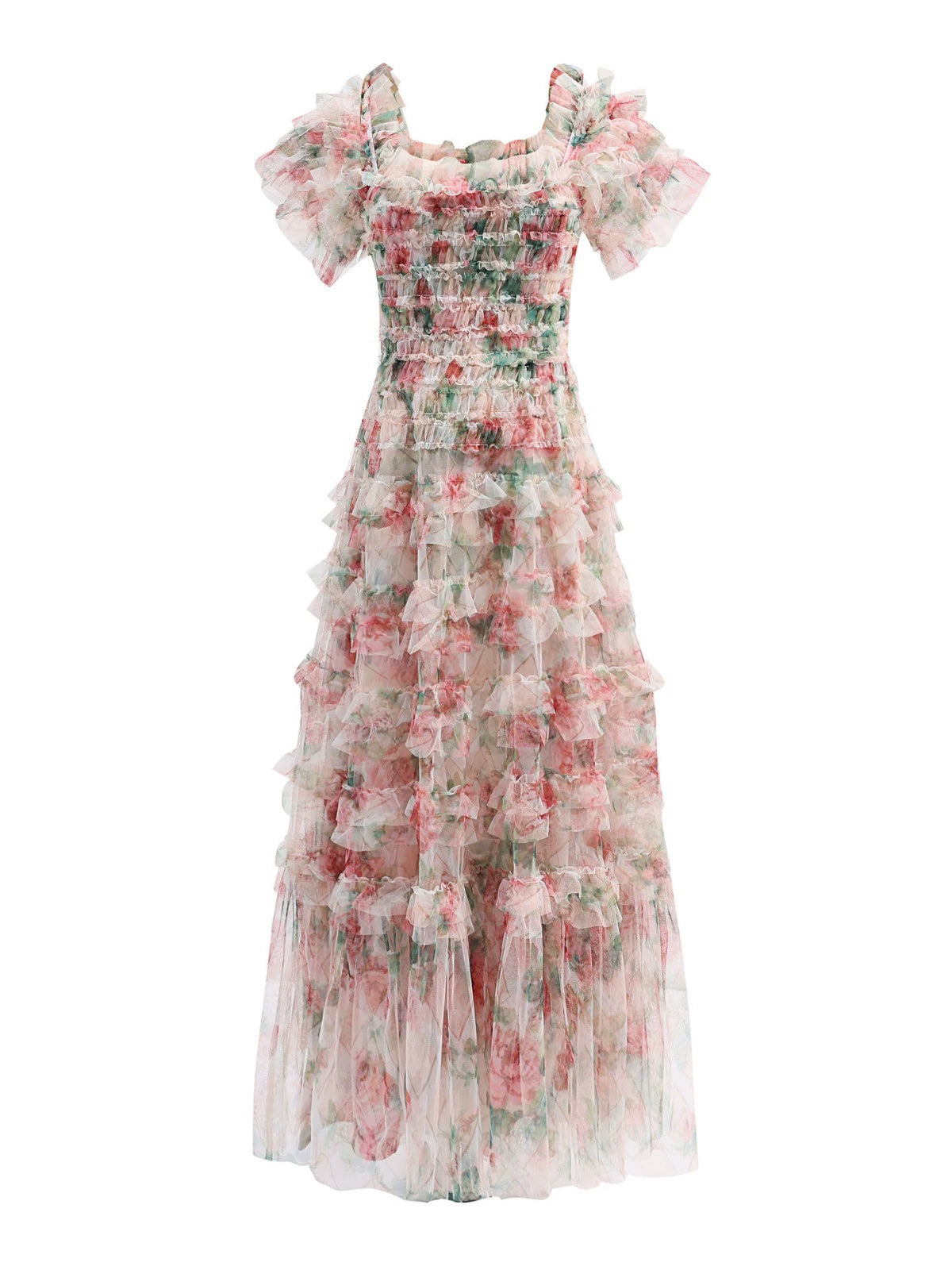 Ruched Floral Maxi Dress Easter Dresses