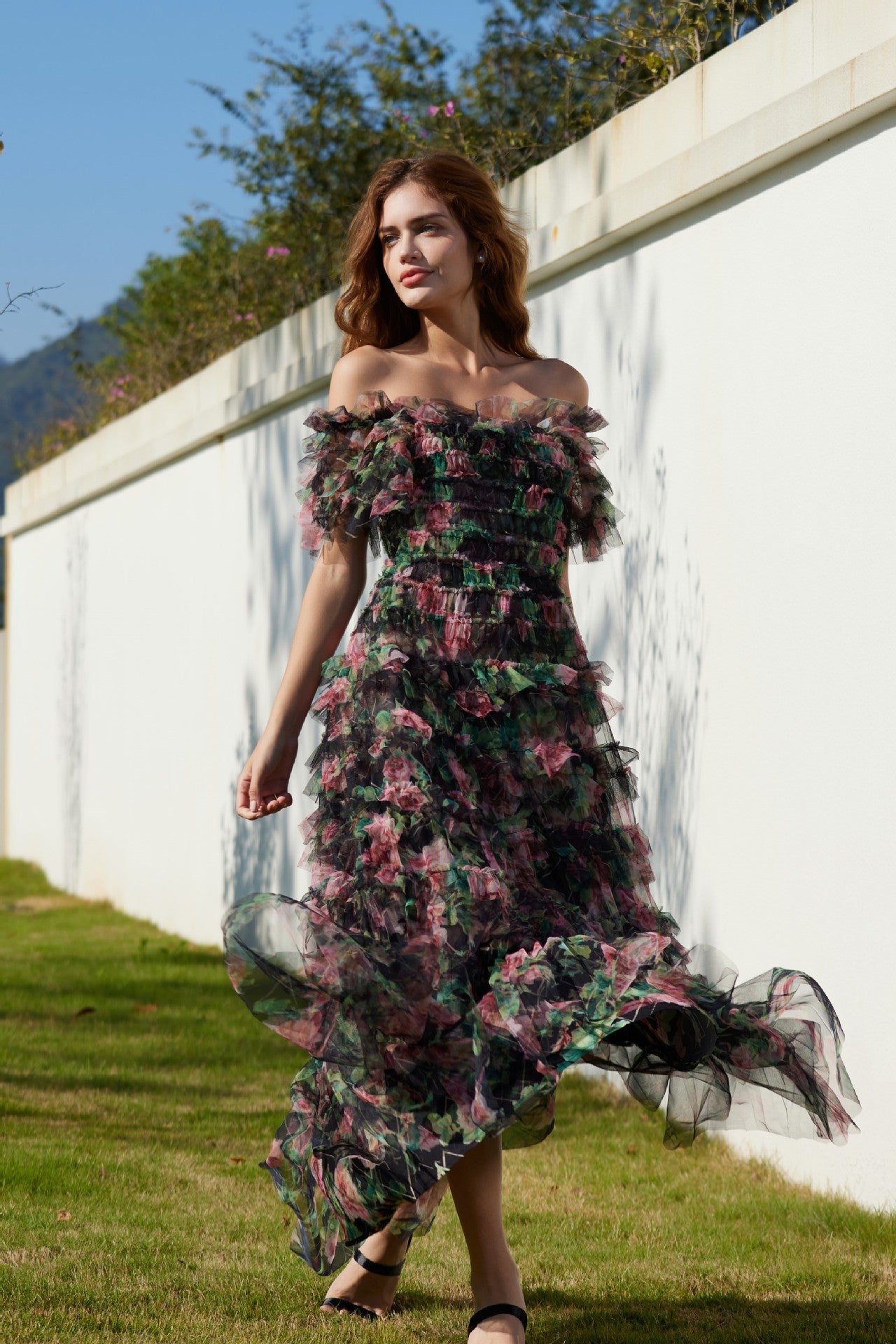 Ruched Floral Maxi Dress Easter Dresses