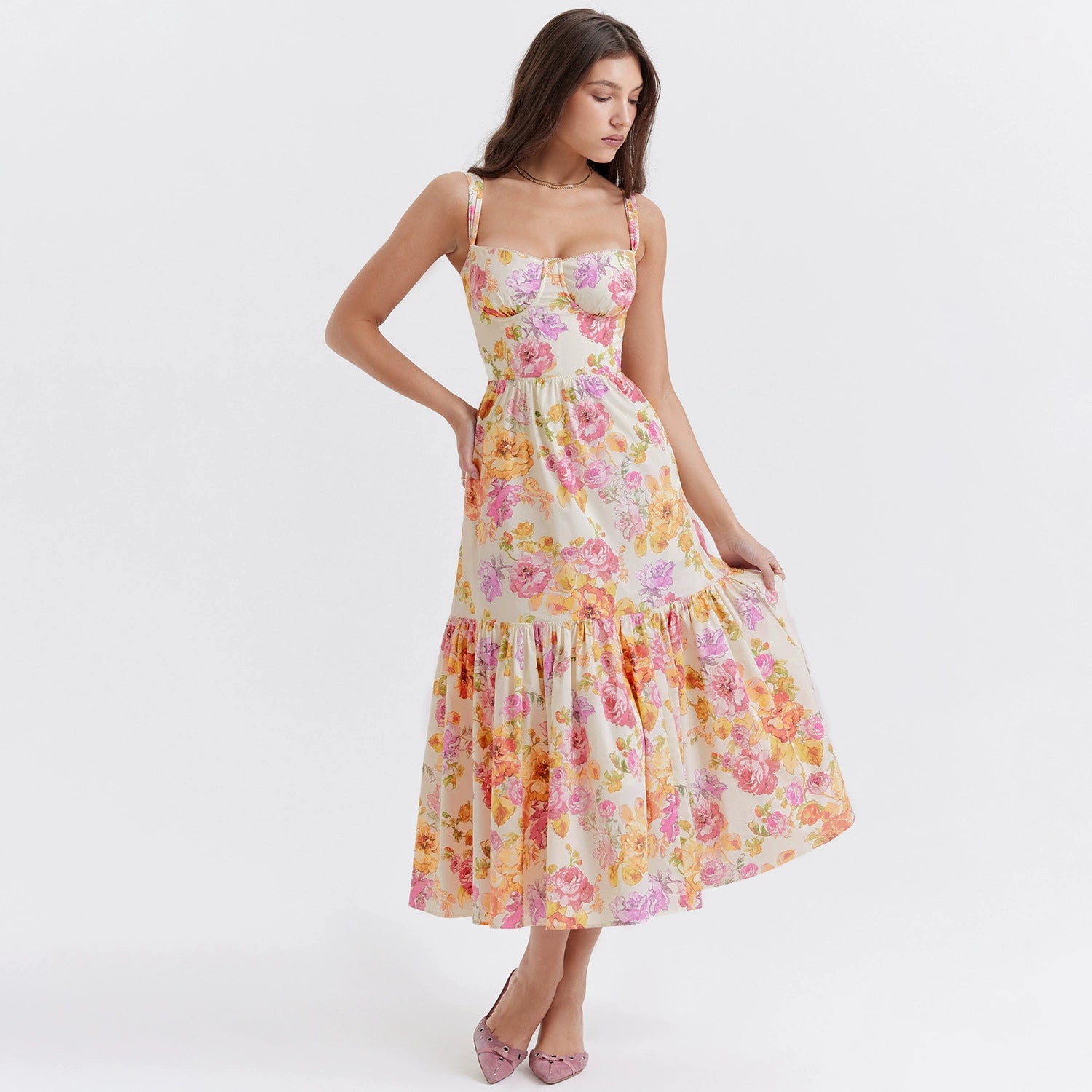 Boho Floral Maxi Dress Easter Dresses