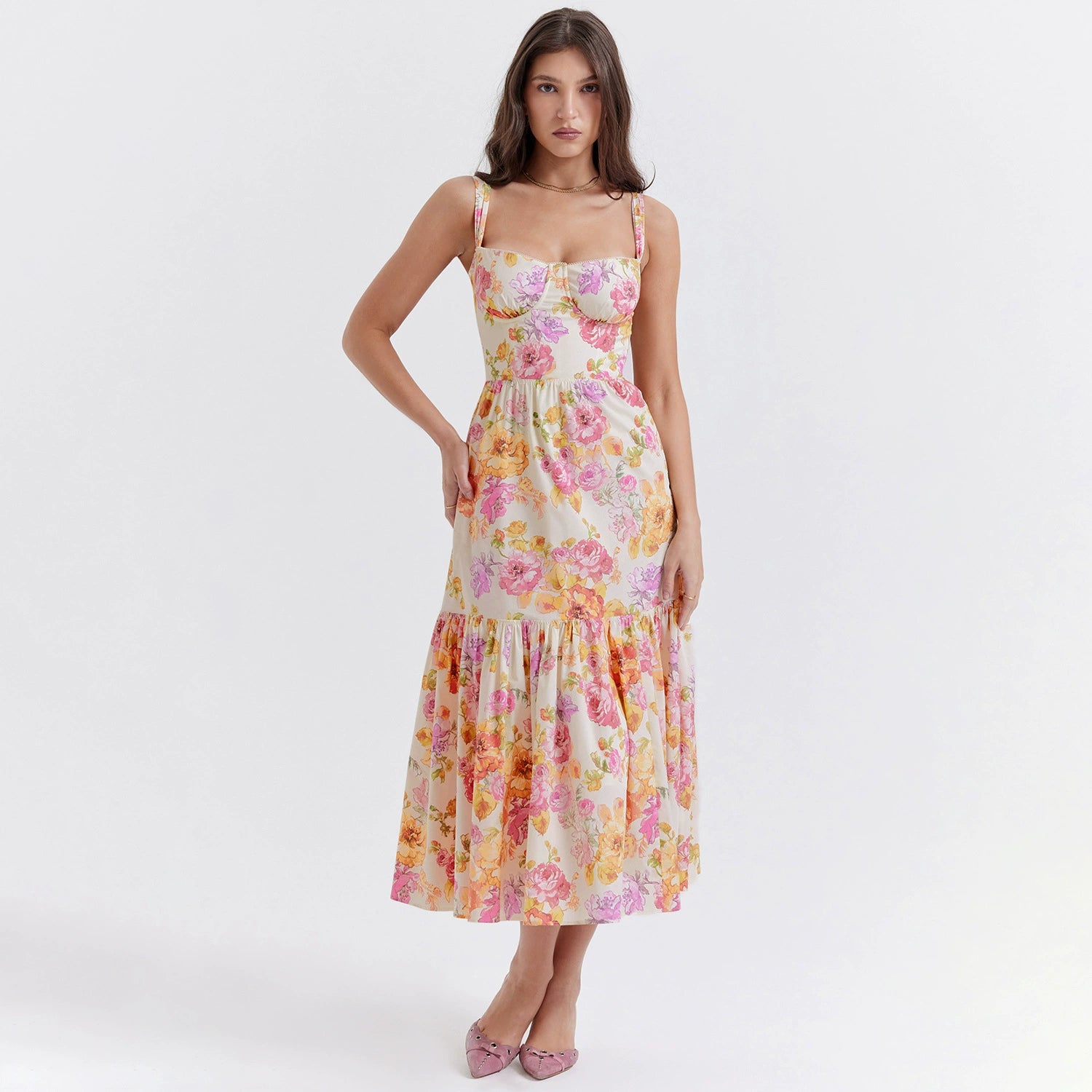 Boho Floral Maxi Dress Easter Dresses