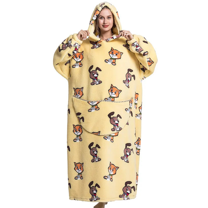 Cats Dogs-Oversized Wearable Blanket Hoodie