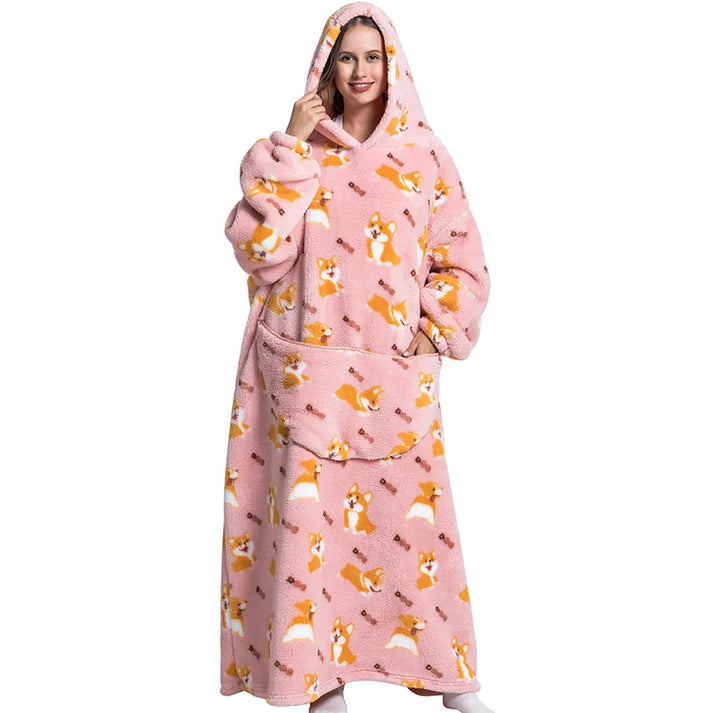 Corgi-Oversized Wearable Blanket Hoodie