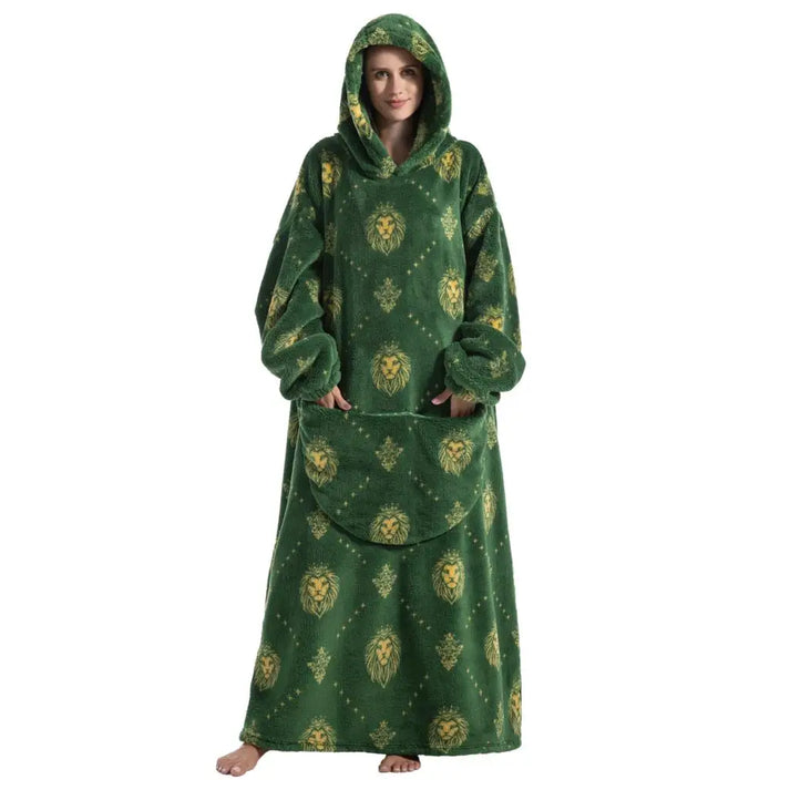 Green Lion-Oversized Wearable Blanket Hoodie