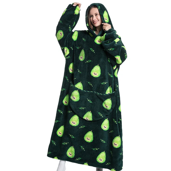 Pear-Oversized Wearable Blanket Hoodie